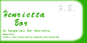 henrietta bor business card